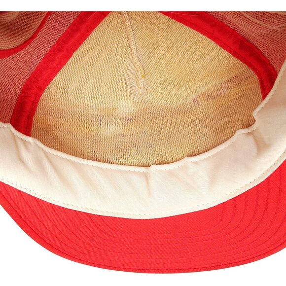 Vintage 1980s Shebester Oil AJD Trucker Hat Red White Snapback USA - Picture 8 of 8